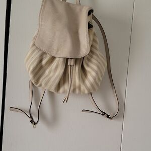 Kate Spade Beige Striped Backpack